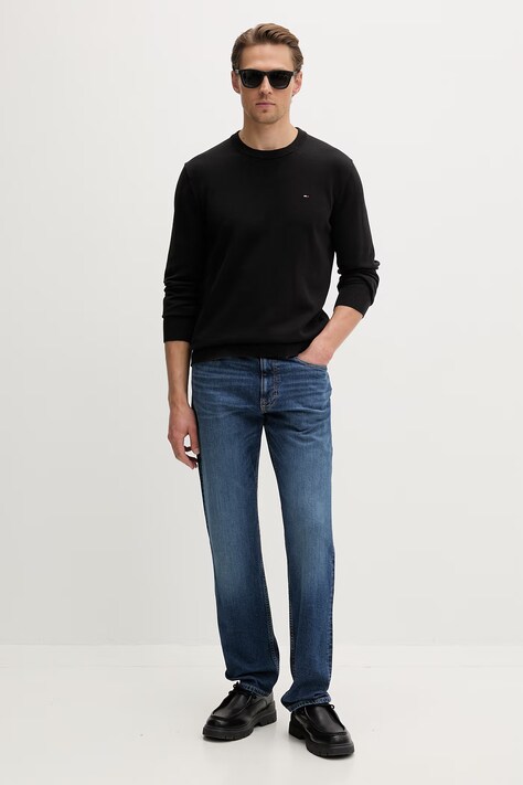 Tommy Jeans sweter męski bawełniany czarny DM0DM22853