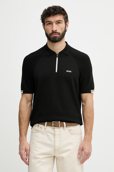 BOSS Green pulover moški črn 50558354