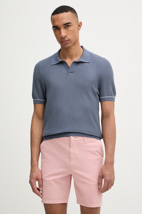 BOSS sweter męski z bawełną Narciso niebieski 50560483