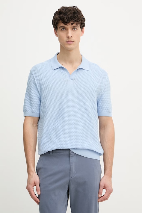 BOSS polo pánské bavlněné Natalo modré 50561613