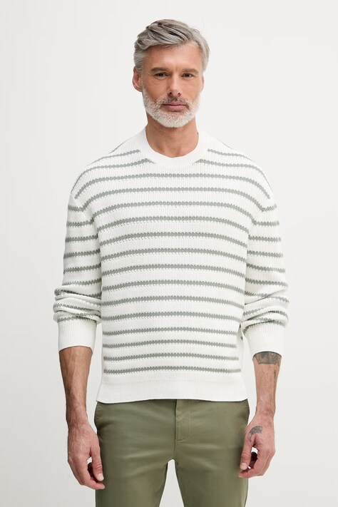 Armani Exchange sweter męski bawełniany biały XM002172 AF18754