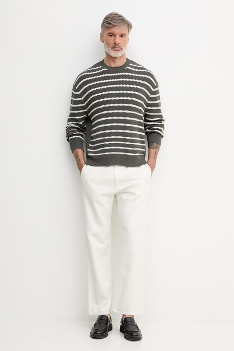 Armani Exchange светр чоловічий бавовняний — SS26-SWM07I, зелений — фото 2