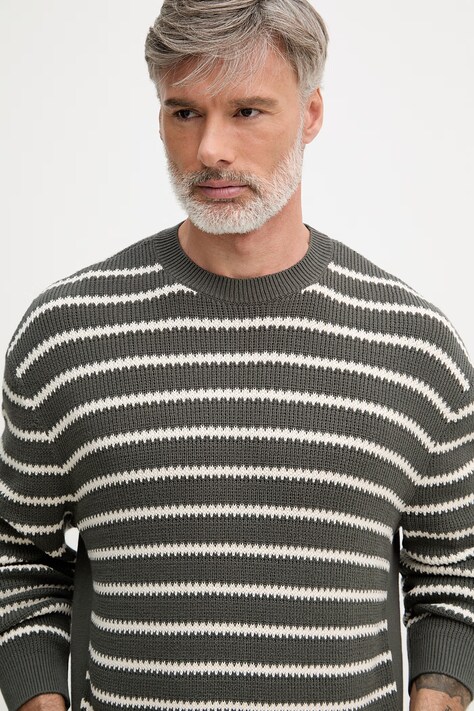 Armani Exchange sweter męski bawełniany zielony XM002172 AF18754