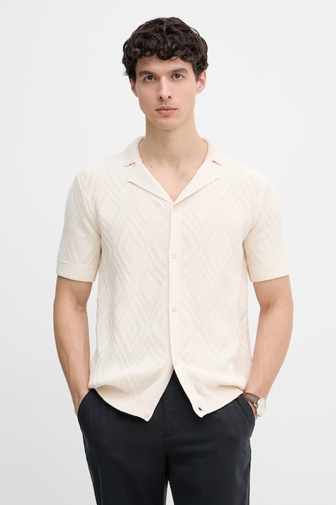 Joop! kardigan męski bawełniany beżowy 30101667