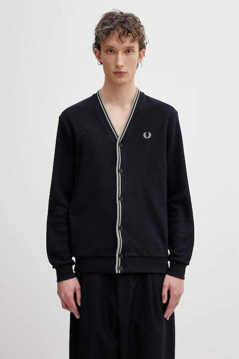 Fred Perry kardigan męski bawełniany granatowy M2389