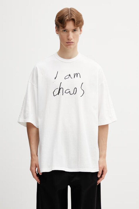 Undercover PULLOVER футболка з бавовною чоловіча біла UP1F4808