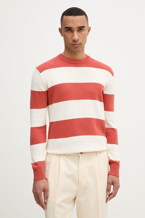 United Colors of Benetton sweter męski bawełniany beżowy 1098K10BA