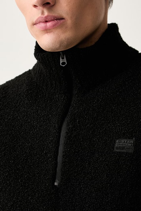 G-Star светр чоловічий Boucle skipper — SS26-SWMZZM, чорний — фото 5