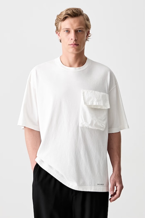 Undercover T-shirt oversize bawełniany męski biały UP1F4811