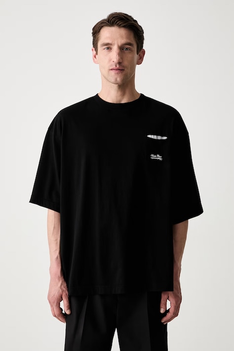 Undercover T-shirt oversize bawełniany damski czarny UP1F4805