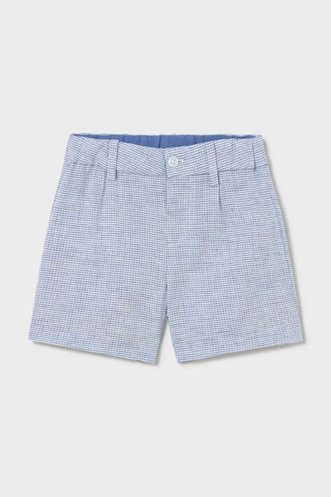 Mayoral szorty z domieszką lnu dziecięce kolor niebieski regulowana talia 1215