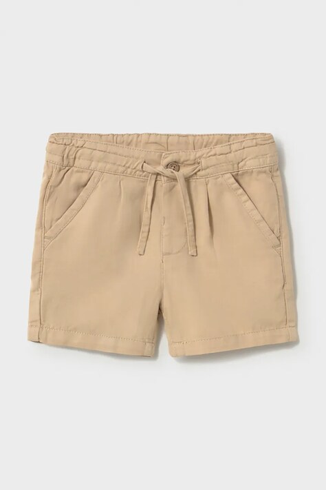 Mayoral szorty z dodatkiem lnu dziecięce kolor brązowy regulowana talia 1220