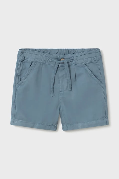 Dětské šortky s přídavkem lnu Mayoral modrá barva, nastavitelný pas, 1220