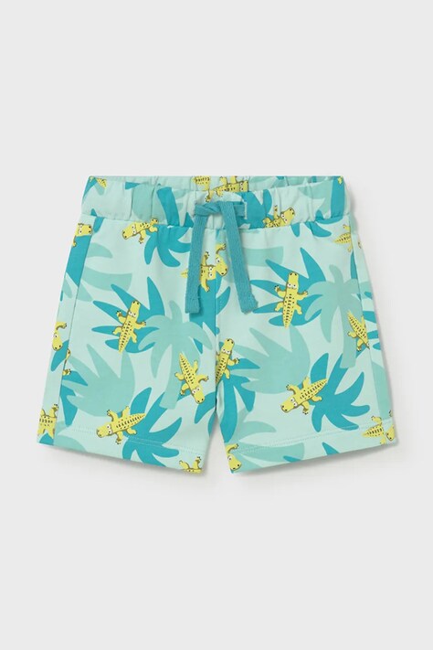 Mayoral szorty bawełniane dziecięce kolor turkusowy regulowana talia 1224