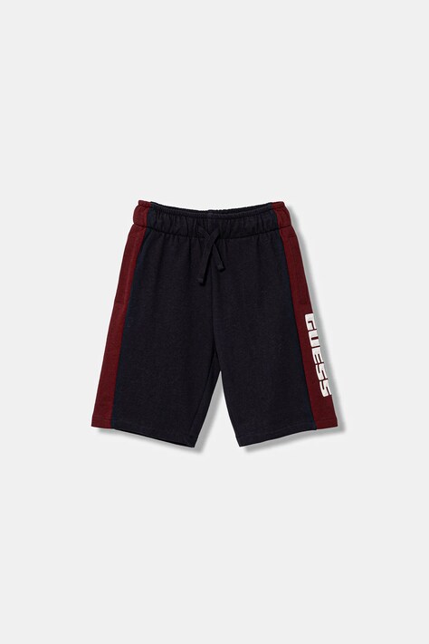 Guess szorty bawełniane dziecięce kolor granatowy regulowana talia L6RD00 KA6R4