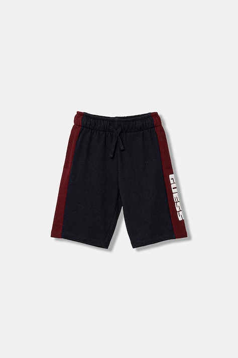 Guess szorty bawełniane dziecięce kolor granatowy regulowana talia L6RD00 KA6R4