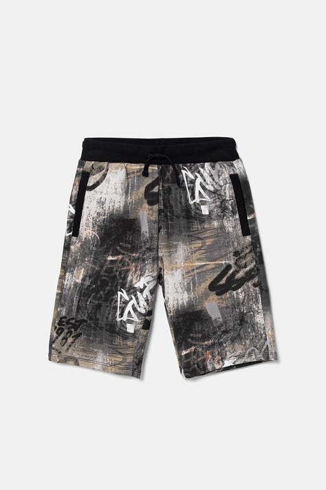 Guess szorty bawełniane dziecięce kolor szary L6RD09 KA6R4