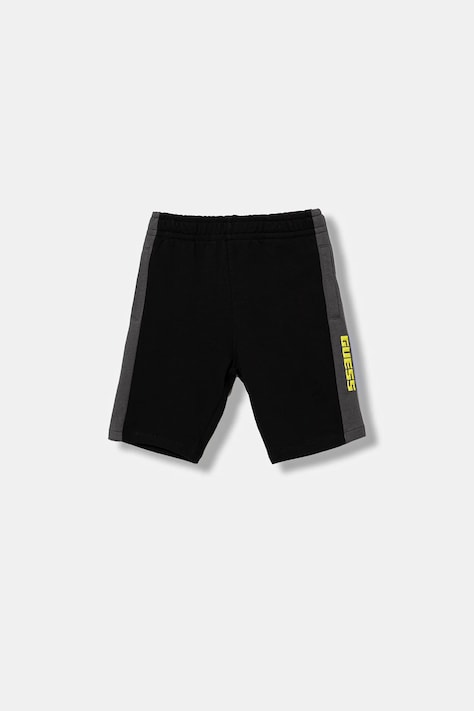 Guess szorty bawełniane dziecięce kolor czarny N6RD01 KA6R4