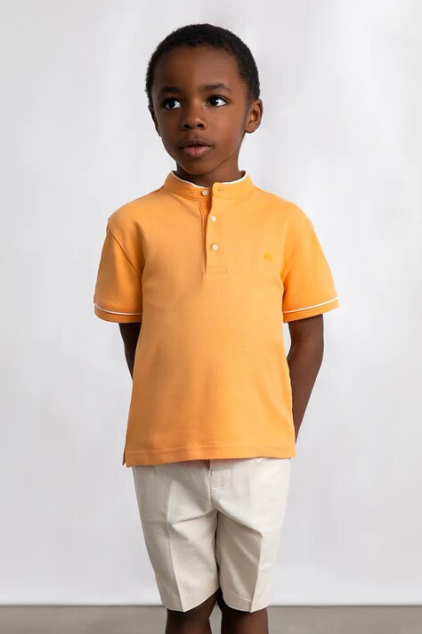 Mayoral szorty z domieszką lnu dziecięce kolor beżowy 3201