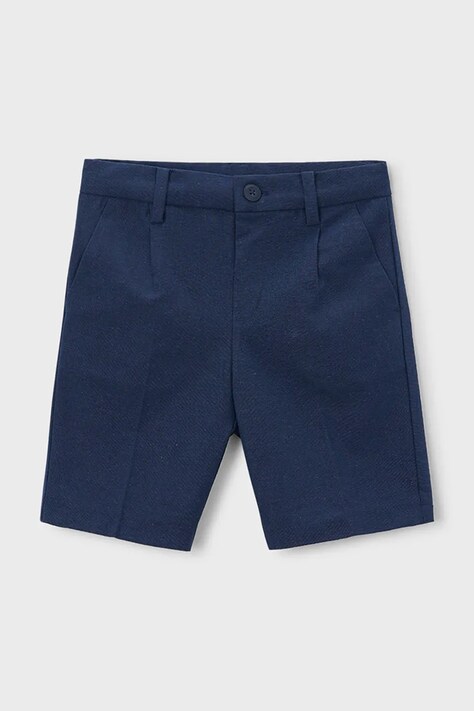 Mayoral szorty z domieszką lnu dziecięce kolor granatowy 3201