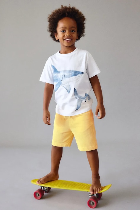 Mayoral szorty bawełniane dziecięce kolor żółty regulowana talia 3215