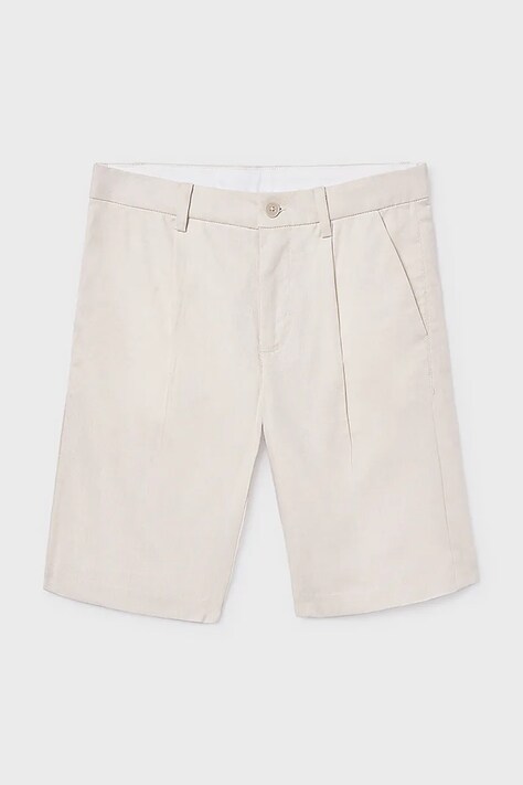 Mayoral szorty z domieszką lnu dziecięce kolor beżowy 6214