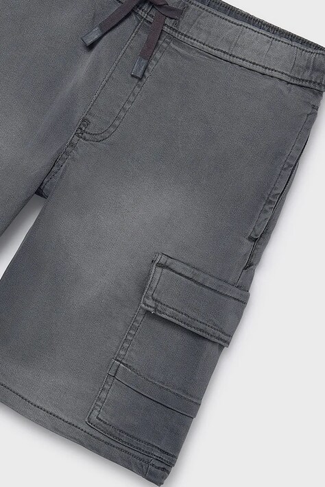 Mayoral szorty jeansowe dziecięce kolor szary regulowana talia 6218