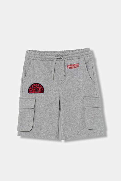 United Colors of Benetton szorty dresowe dziecięce bawełniane szare regular waist 39DJC903N