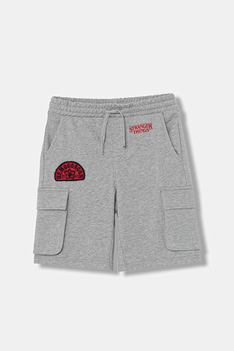 United Colors of Benetton szorty dresowe dziecięce bawełniane szare regular waist 39DJC903N