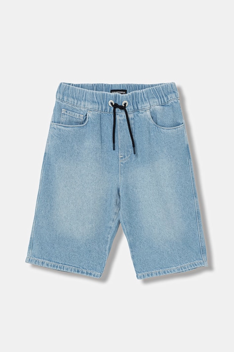 Emporio Armani szorty jeansowe dziecięce kolor niebieski regulowana talia EB001264 AF21778