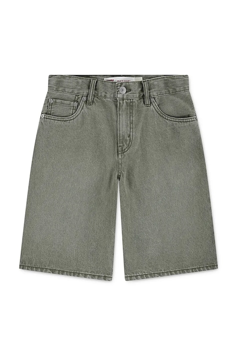Detské rifľové krátke nohavice Levi's SKATE SHORTS zelená farba, 8EK286
