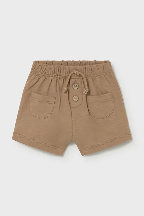 Детские хлопковые шорты Mayoral Newborn цвет коричневый регулируемая талия 1273