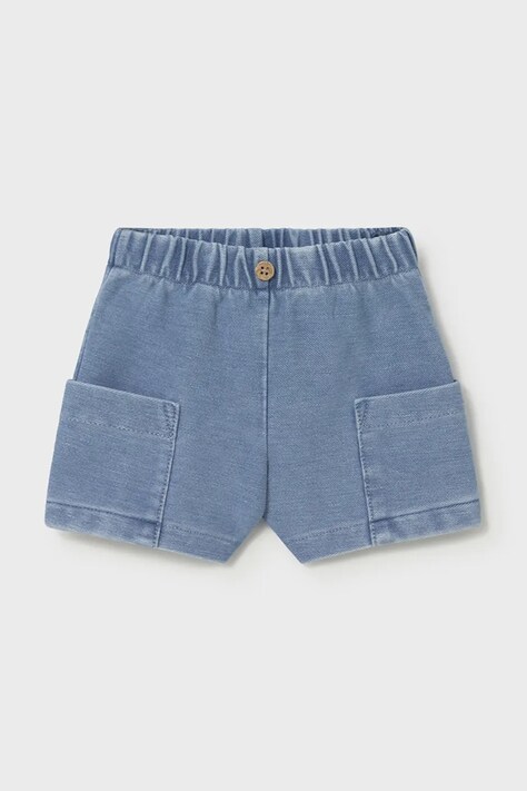 Mayoral Newborn szorty jeansowe niemowlęce kolor niebieski regulowana talia 1293
