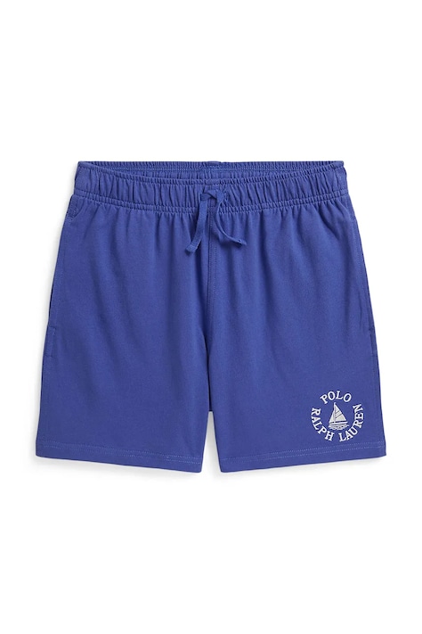 Polo Ralph Lauren szorty sportowe dziecięce bawełniane niebieskie regular waist 323A12247001