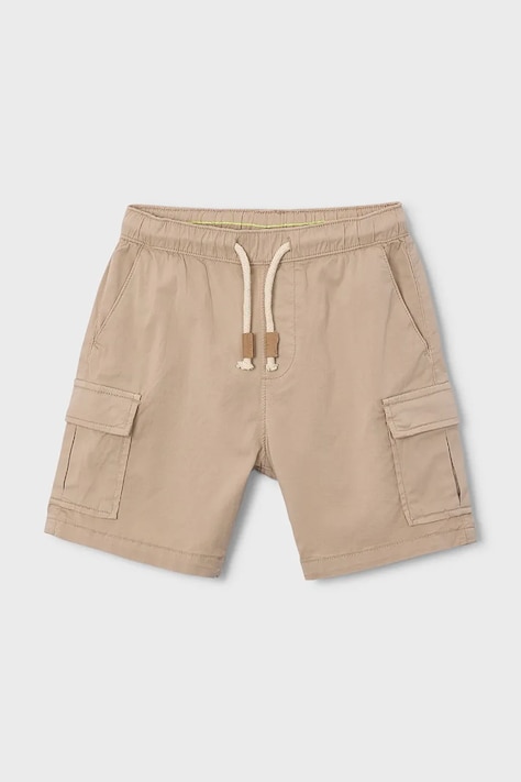 Detské krátke nohavice Mayoral béžová farba, nastaviteľný pás 6226