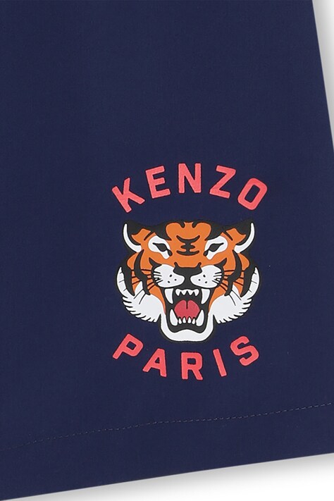 Kenzo Kids szorty kąpielowe dziecięce kolor granatowy regulowana talia K61619