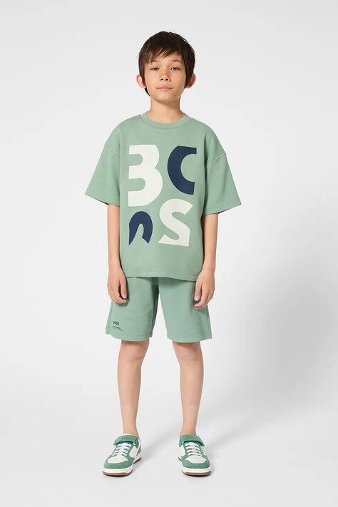 BOSS shorts di lana bambino/a colore turchese J52930