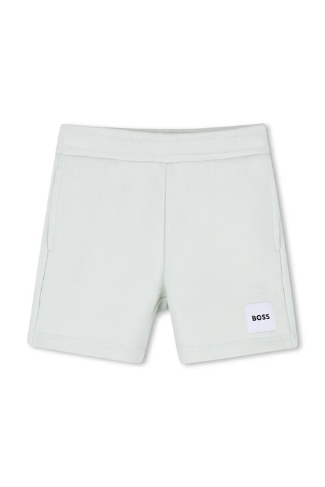 BOSS szorty dresowe dziecięce z bawełną turkusowe J52874