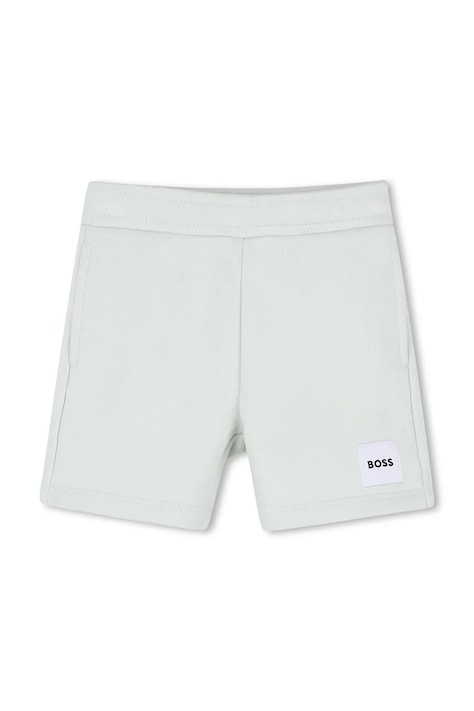 BOSS szorty dresowe dziecięce z bawełną turkusowe J52874