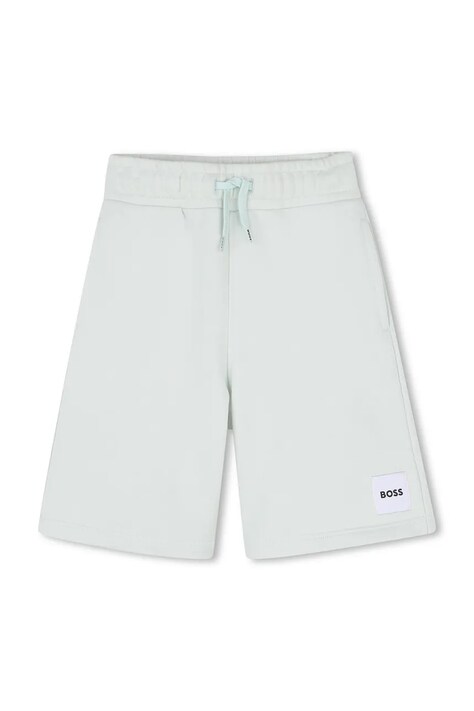 Otroške kratke hlače BOSS turkizna barva, J52928