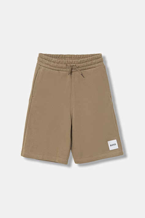 BOSS gyerek rövidnadrág zöld, állítható derekú, J52928