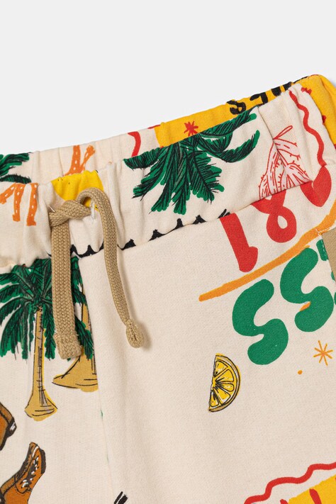 Guess szorty dresowe dziecięce bawełniane beżowe regular waist L6GD09 KA6R4