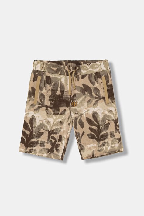 Detské bavlnené šortky Guess béžová farba, nastaviteľný pás L6GD00 KA6R4