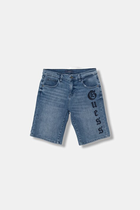 Guess bermudy dziecięce jeansowe niebieskie regular waist L6GD11 D4GV0