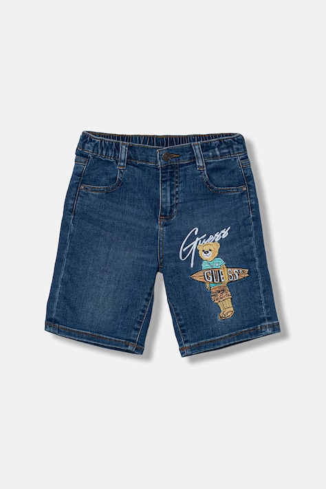 Guess szorty dziecięce jeansowe niebieskie regular waist N6GD12 D4CA0