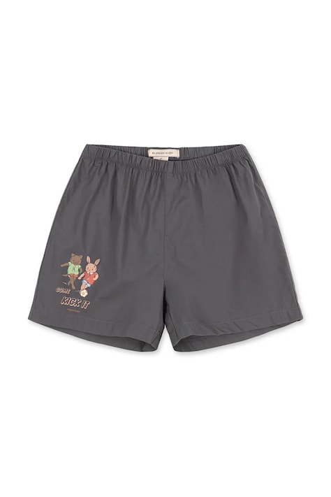 Konges Sløjd szorty dziecięce bawełniane HARVEY SHORTS GOTS szare regular waist KS105447