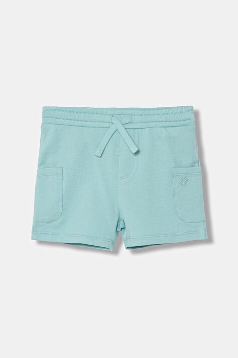 United Colors of Benetton teplákové šortky dětské bavlněné tyrkysové regular waist 39DJG901C