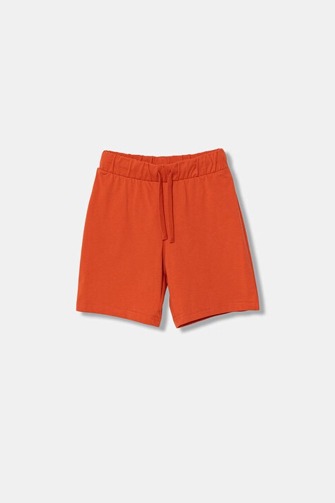 United Colors of Benetton szorty dresowe dziecięce bawełniane pomarańczowe regular waist 3BL0G900Q