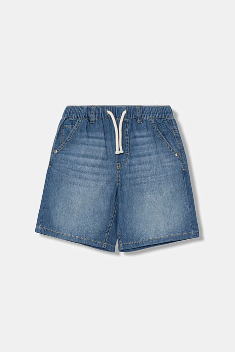 United Colors of Benetton šortky dětské džínové Námořnické modré regular waist 4DHJC9047