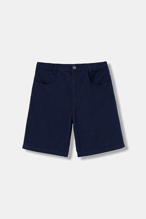 United Colors of Benetton bermudy dziecięce bawełniane granatowe regular waist 47RGC902U
